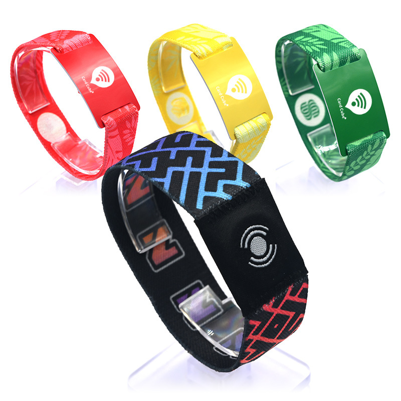RFID松緊腕帶聚會派對松緊腕帶NFC松緊手環定做廠家3